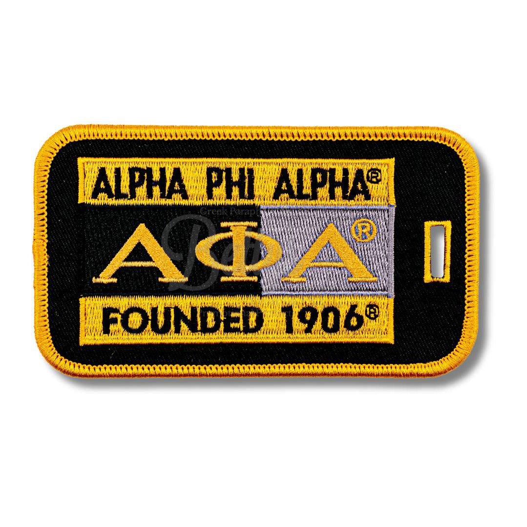 Alpha Phi Alpha ΑΦΑ Founded 1906 Embroidered Luggage TagBlack-Betty's Promos Plus Greek Paraphernalia