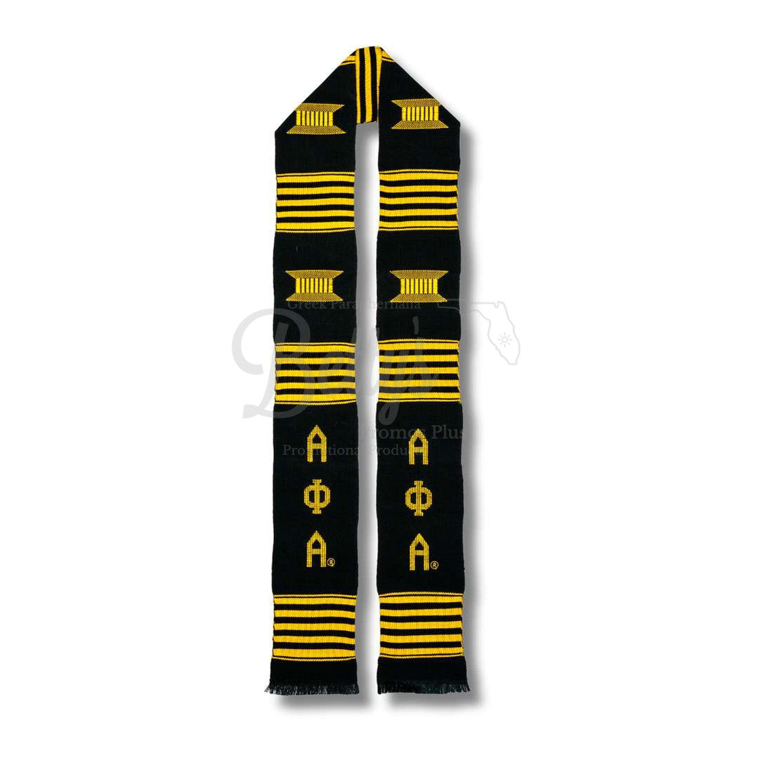 Alpha Phi Alpha ΑΦΑ Greek Letters Kente Cloth Graduation StoleBlack-Betty's Promos Plus Greek Paraphernalia