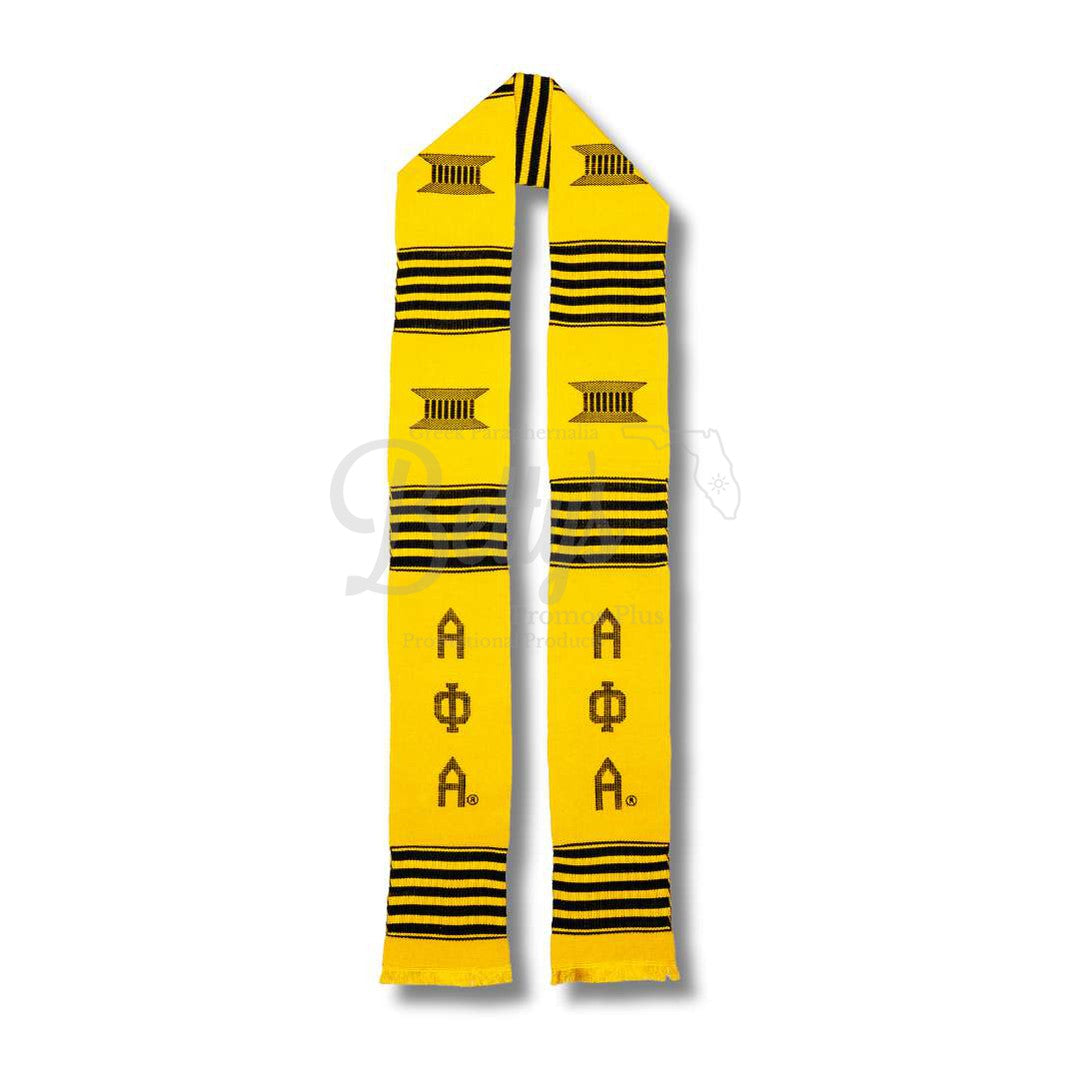 Alpha Phi Alpha ΑΦΑ Greek Letters Kente Cloth Graduation StoleGold-Betty's Promos Plus Greek Paraphernalia