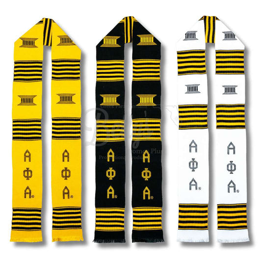 Alpha Phi Alpha ΑΦΑ Greek Letters Kente Cloth Graduation Stole-Betty's Promos Plus Greek Paraphernalia