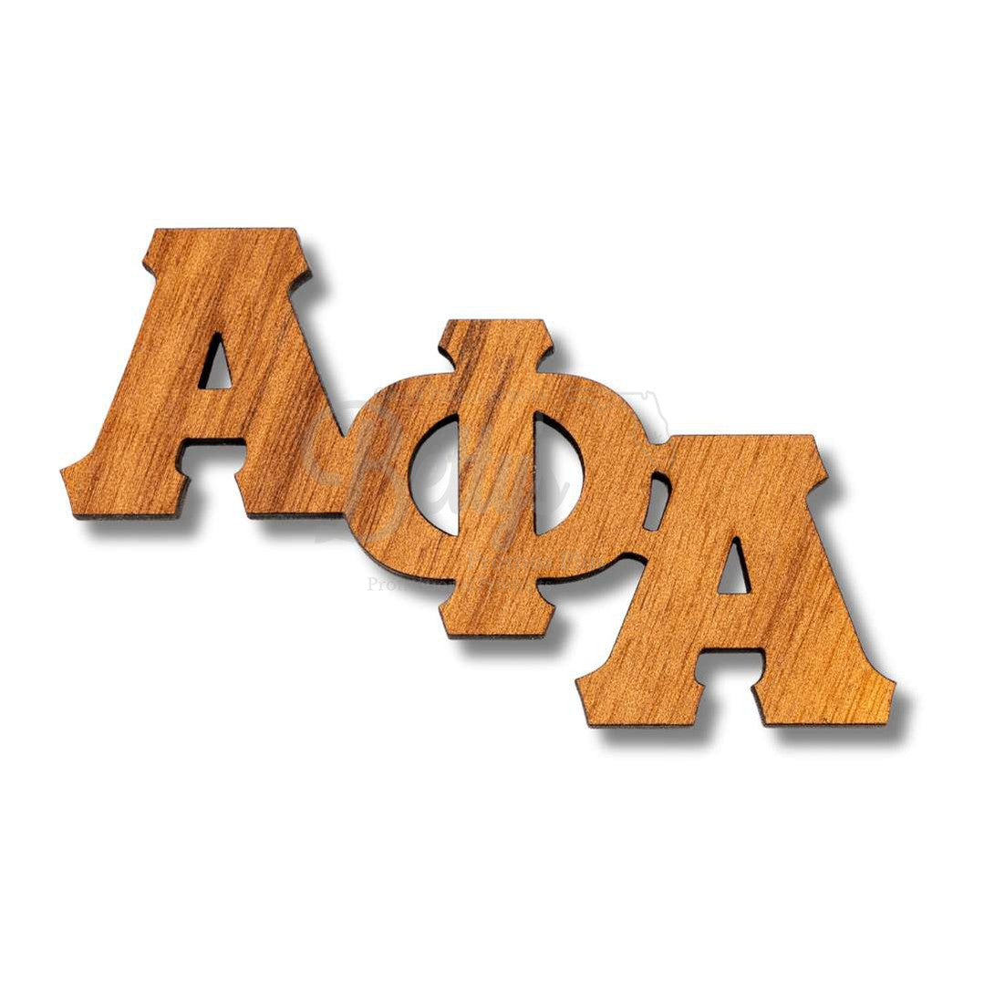 Alpha Phi Alpha ΑΦΑ Greek Letters Wooden Lapel PinLarge-Betty's Promos Plus Greek Paraphernalia