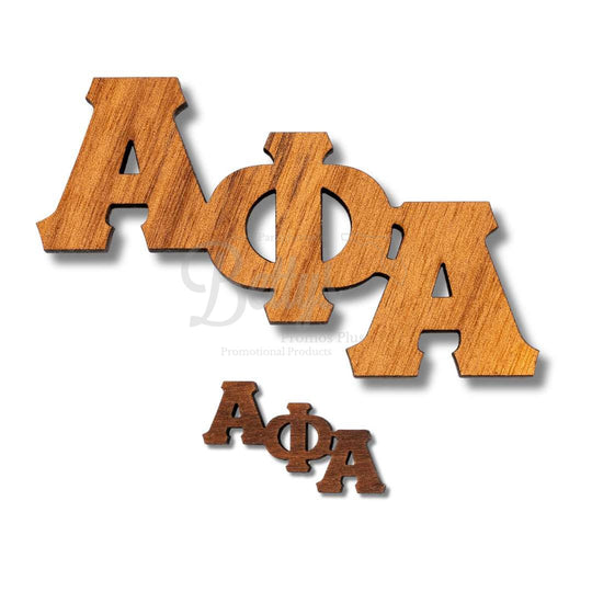 Alpha Phi Alpha ΑΦΑ Greek Letters Wooden Lapel Pin-Betty's Promos Plus Greek Paraphernalia