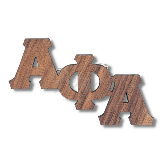 Alpha Phi Alpha ΑΦΑ Greek Letters Wooden Lapel PinLarge-Betty's Promos Plus Greek Paraphernalia