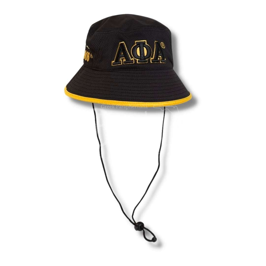 Betty\'s Phi Hat Plus, Alpha – Fit Alpha Mesh Letters ΑΦΑ Promos LLC Greek Embroidered Bucket Flex
