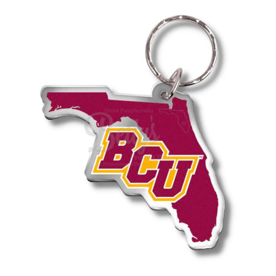 Bethune-Cookman BCU Florida KeychainMaroon-Betty's Promos Plus Greek Paraphernalia