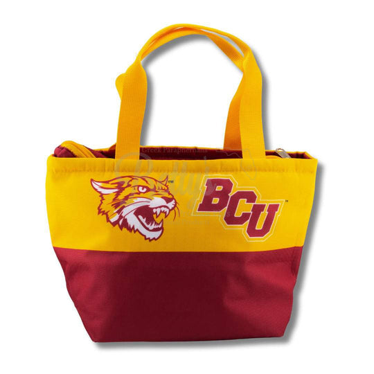 Bethune-Cookman University B-CU 2-Tone Insulated Lunch Bag with HandleMaroon-Betty's Promos Plus Greek Paraphernalia