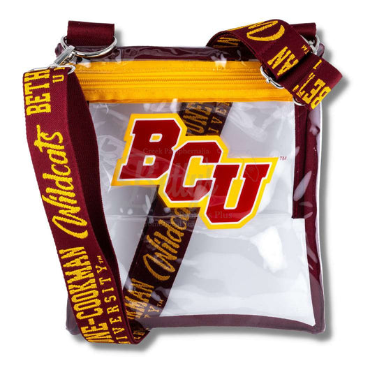 Bethune-Cookman University B-CU Cross Body Clear Stadium BagMaroon-Betty's Promos Plus Greek Paraphernalia