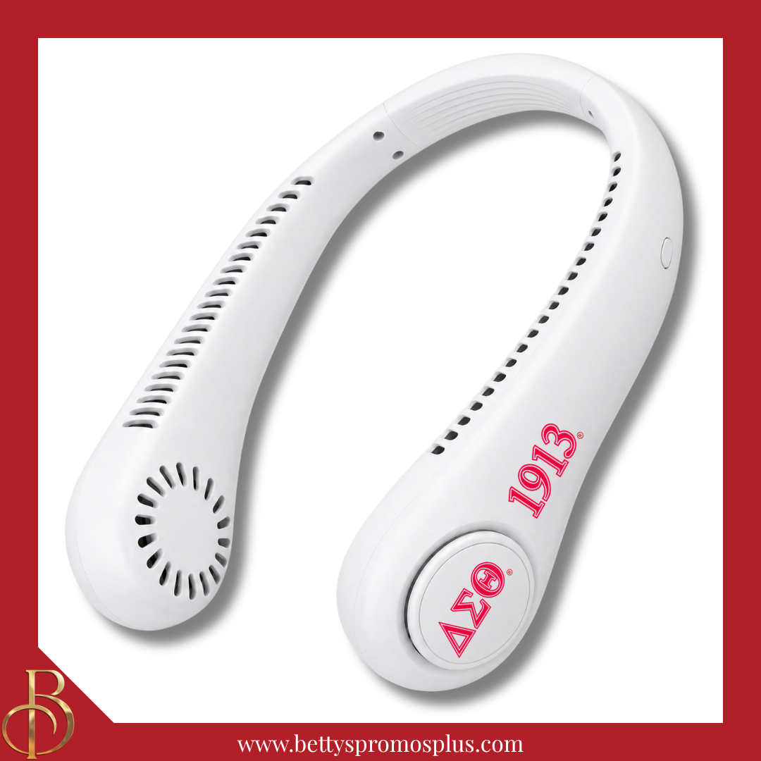 Delta Sigma Theta ΔΣΘ Portable Bladeless Rechargeable Hands-Free Neck Fan