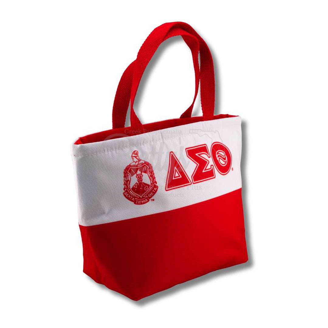Delta Sigma Theta ΔΣΘ 2-Tone Insulated Lunch Bag with HandleRed-Betty's Promos Plus Greek Paraphernalia