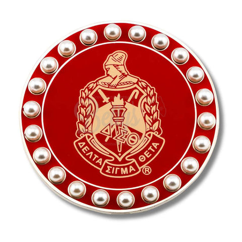 Delta Sigma Theta ΔΣΘ 22 Pearl Crest Lapel PinRed-Betty's Promos Plus Greek Paraphernalia