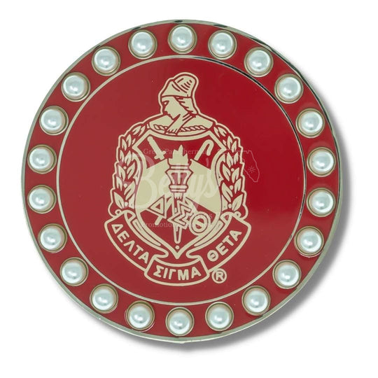 Delta Sigma Theta ΔΣΘ 22 Pearl Crest Lapel PinRed-Betty's Promos Plus Greek Paraphernalia