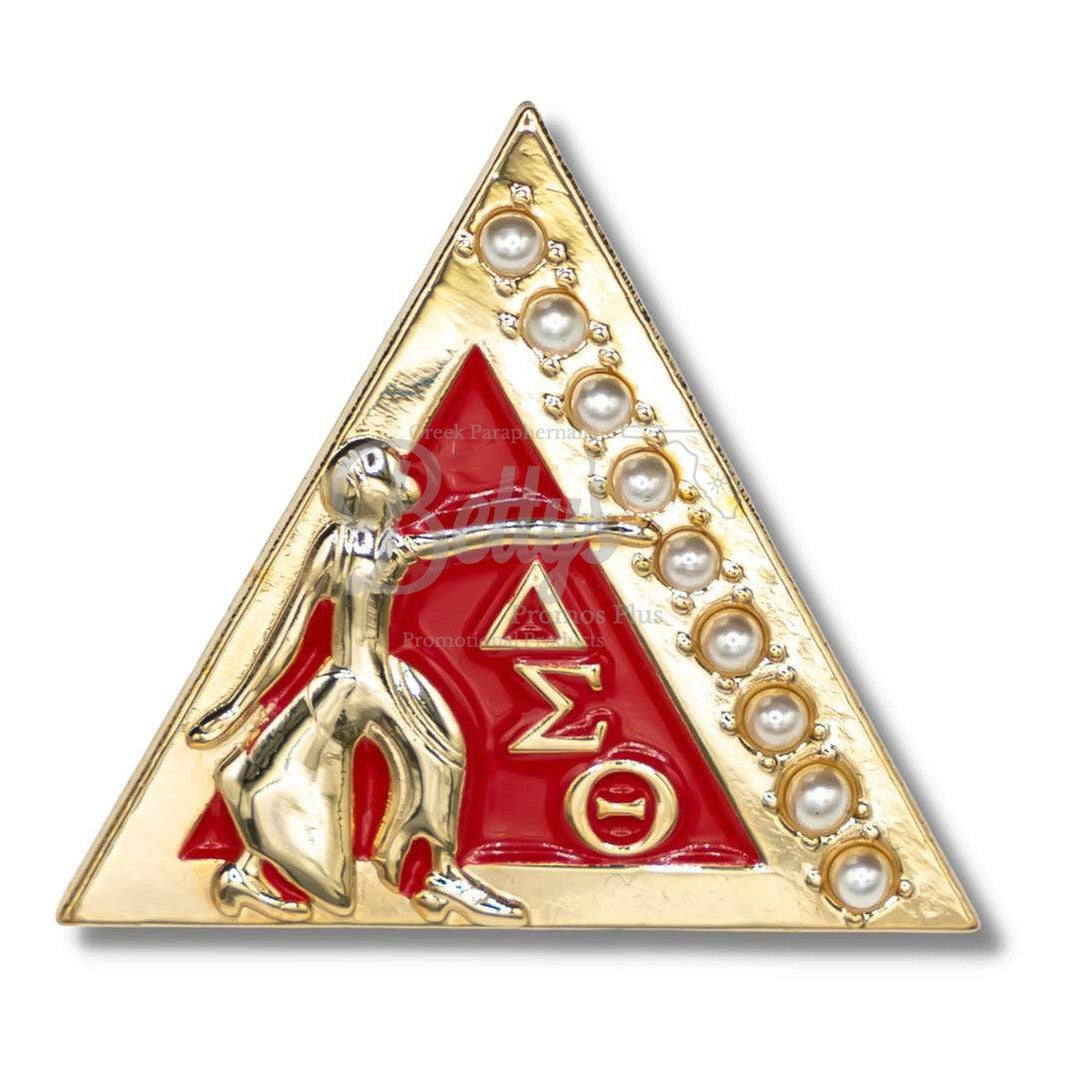 Delta Sigma Theta ΔΣΘ Diamond with Pearls Fortitude Lapel PinGold-Pearl-Betty's Promos Plus Greek Paraphernalia