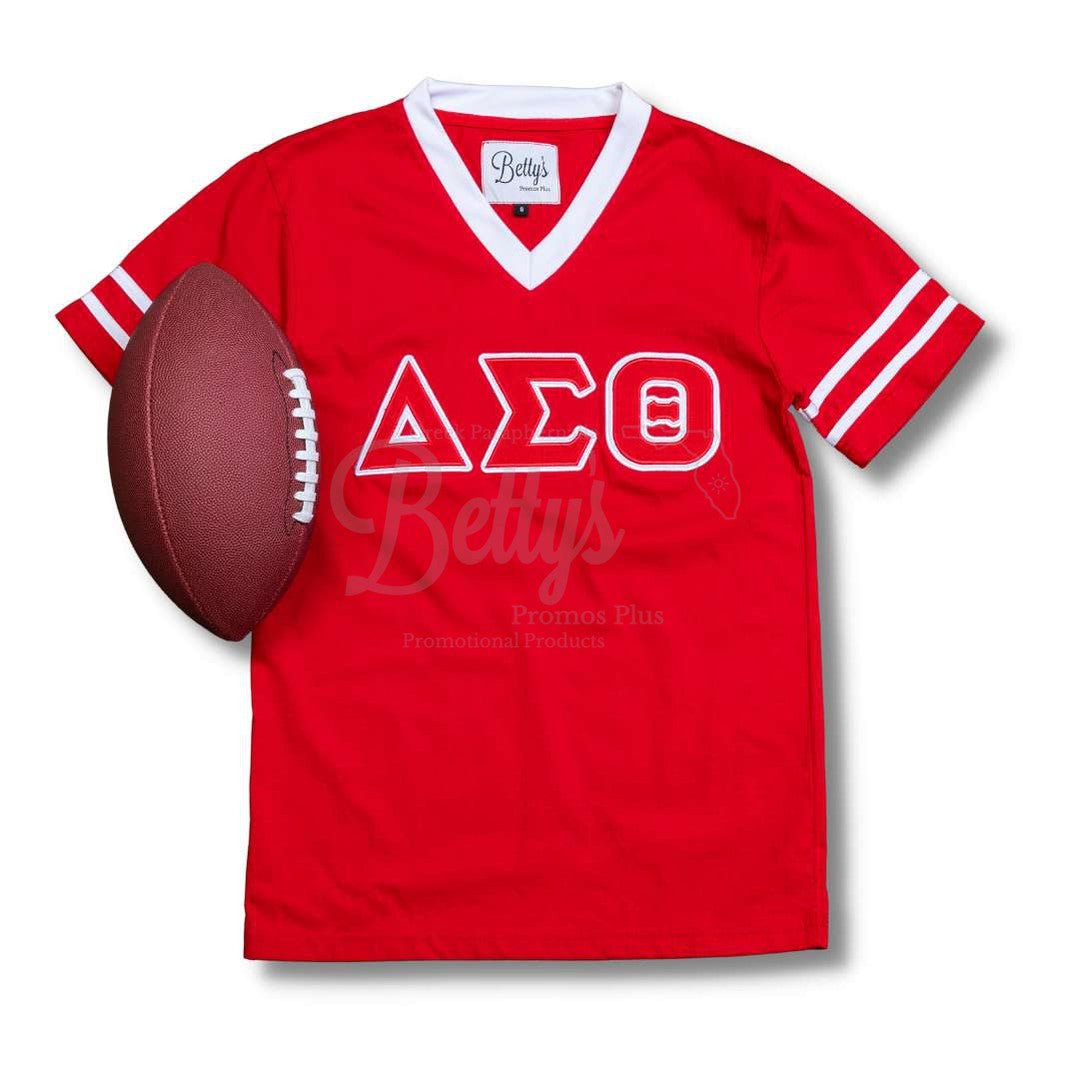 Delta Sigma Theta ΔΣΘ Double Stitched Appliqué Embroidered Jersey T-Sh –  Betty\'s Promos Plus, LLC