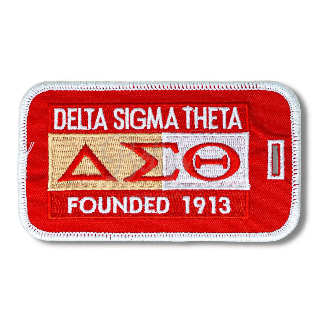 Delta Sigma Theta ΔΣΘ Founded 1913 Embroidered Luggage TagRed-Betty's Promos Plus Greek Paraphernalia