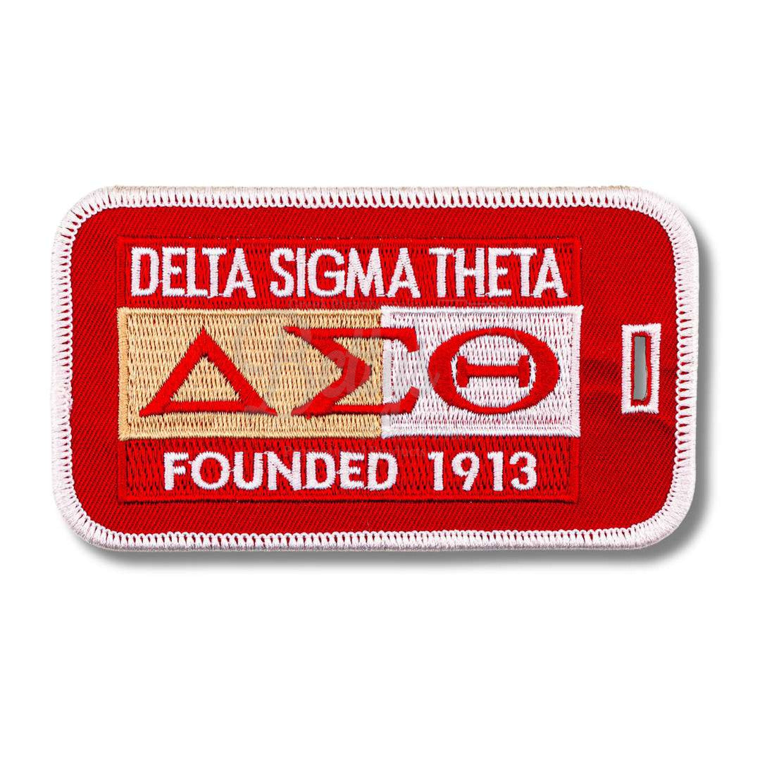 Delta Sigma Theta ΔΣΘ Founded 1913 Embroidered Luggage TagRed-Betty's Promos Plus Greek Paraphernalia