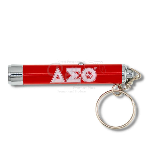 Delta Sigma Theta ΔΣΘ Keychain LED Flashlight Pen LightRed-Betty's Promos Plus Greek Paraphernalia