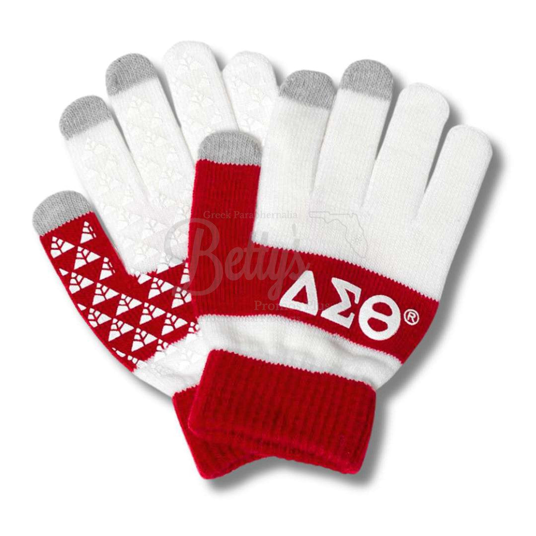 Delta Sigma Theta ΔΣΘ Knit Touch Screen GlovesRed-Betty's Promos Plus Greek Paraphernalia