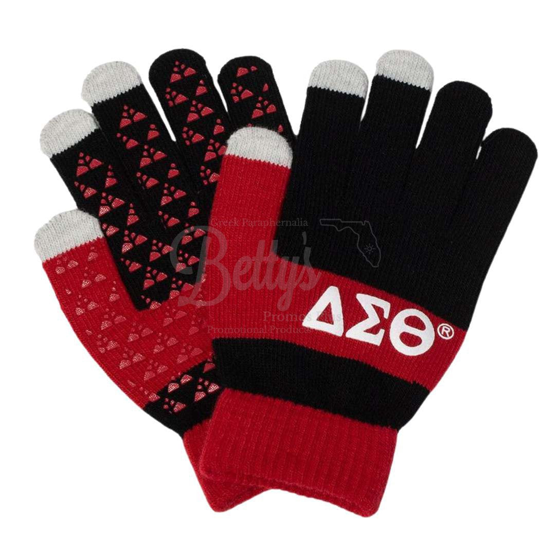 Delta Sigma Theta ΔΣΘ Knit Touch Screen GlovesBlack-Betty's Promos Plus Greek Paraphernalia