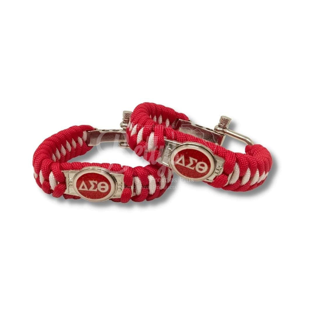 Delta Sigma Theta ΔΣΘ Paracord Survival BraceletRed-Betty's Promos Plus Greek Paraphernalia