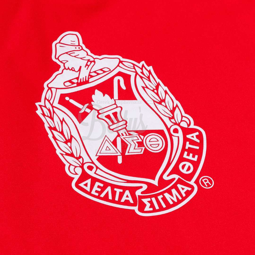 Delta Sigma Theta ΔΣΘ Shield Performance Moisture Wicking Screen Printed Workout T-Shirt-Betty's Promos Plus Greek Paraphernalia