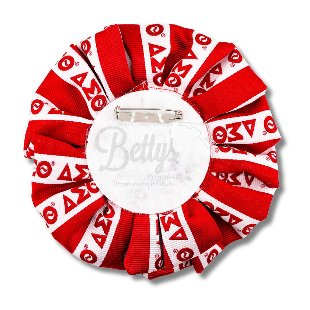 Delta Sigma Theta ΔΣΘ Silk Flower Lapel PinRed-Betty's Promos Plus Greek Paraphernalia