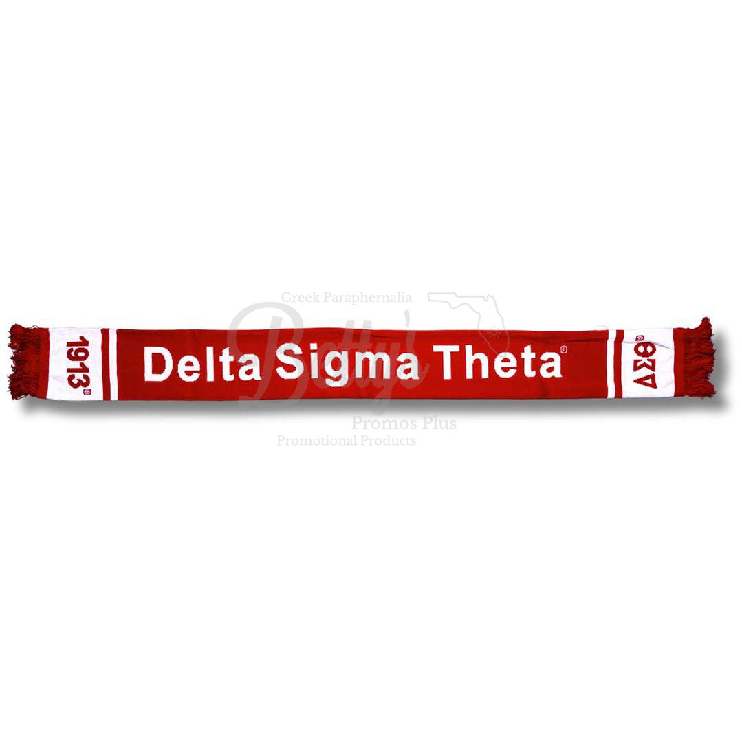 Delta Sigma Theta ΔΣΘ Sorority Knit Scarf-Betty's Promos Plus Greek Paraphernalia