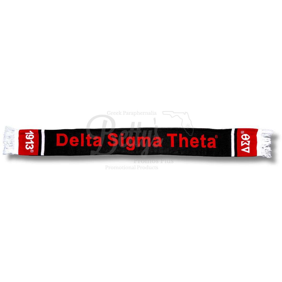 Delta Sigma Theta ΔΣΘ Sorority Knit Scarf-Betty's Promos Plus Greek Paraphernalia