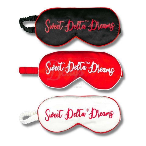 Delta Sigma Theta ΔΣΘ "Sweet Delta Dreams" Sleep Mask-Betty's Promos Plus Greek Paraphernalia