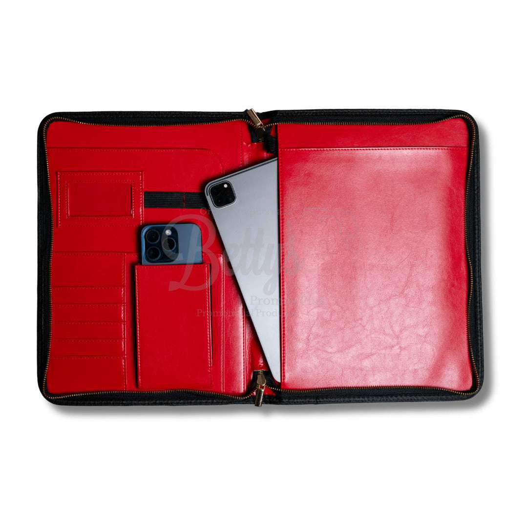 Delta Sigma Theta ΔΣΘ Zip Around Business Padfolio-Betty's Promos Plus Greek Paraphernalia