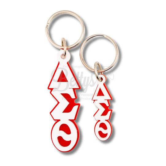 Delta Sigma Theta Vertical Acrylic ΔΣΘ Greek Letters Keychain-Betty's Promos Plus Greek Paraphernalia