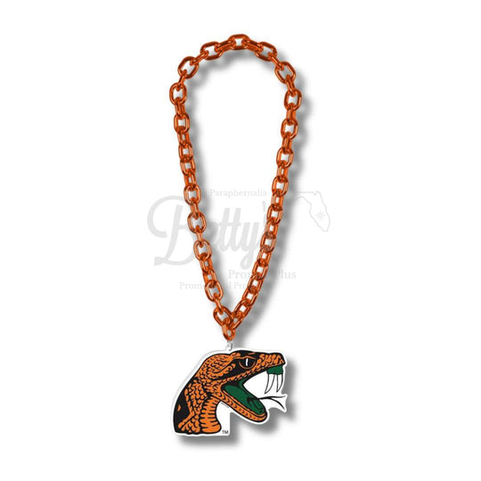 Florida A&M FAMU Rattlers Big Chain NecklaceOrange-Betty's Promos Plus Greek Paraphernalia