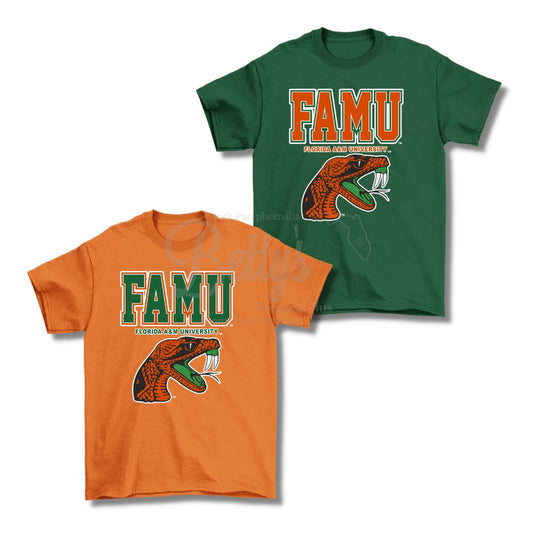 Florida A&M University FAMU Rattlers Screen Printed T-Shirt-Betty's Promos Plus Greek Paraphernalia