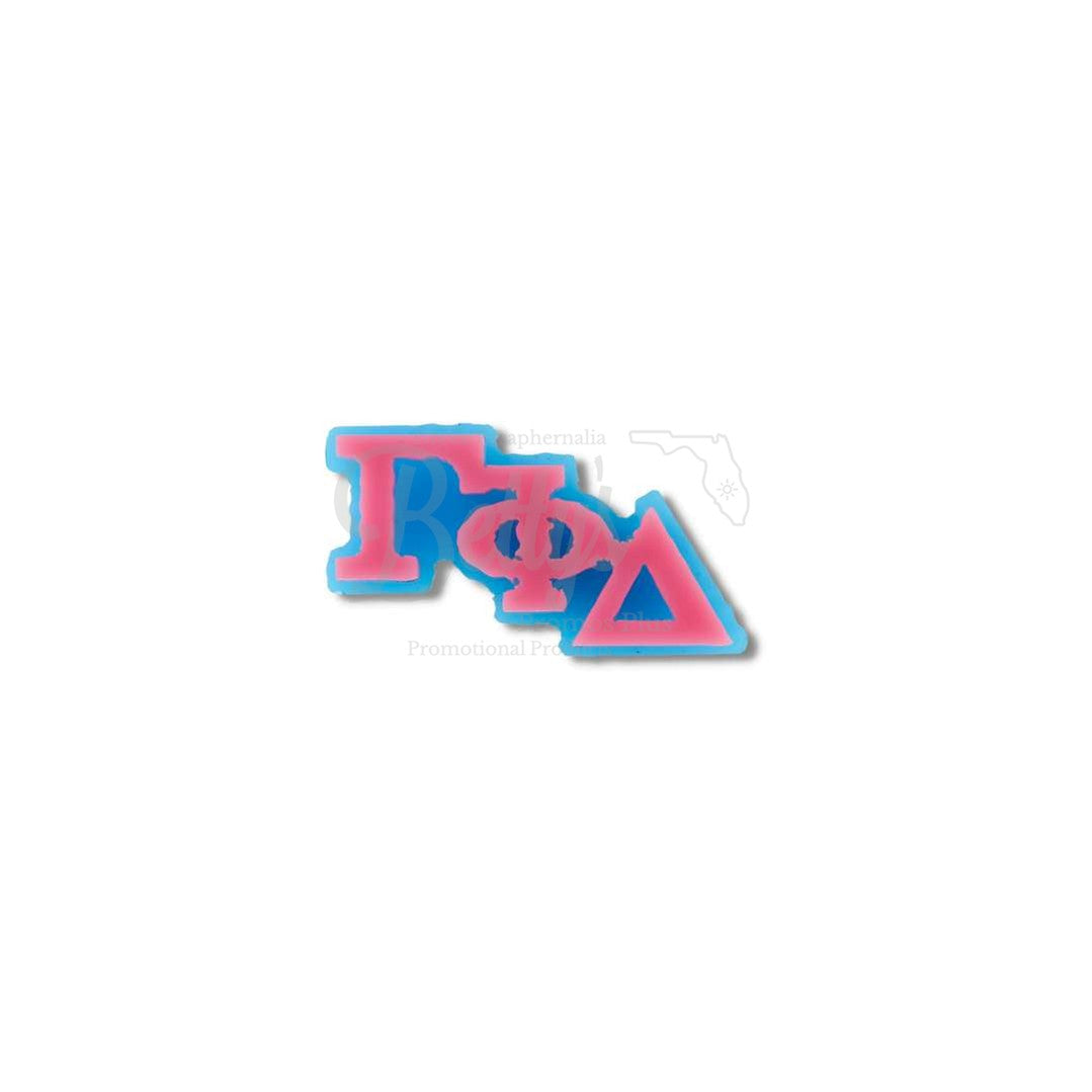 Gamma Phi Delta ΓΦΔ Greek Letters Acrylic Lapel PinPink-Small-Betty's Promos Plus Greek Paraphernalia