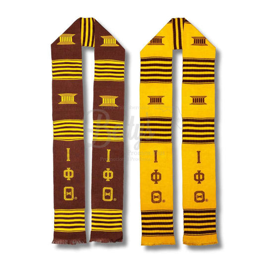 Iota Phi Theta ΙΦΘ Greek Letters Kente Cloth Graduation Stole-Betty's Promos Plus Greek Paraphernalia