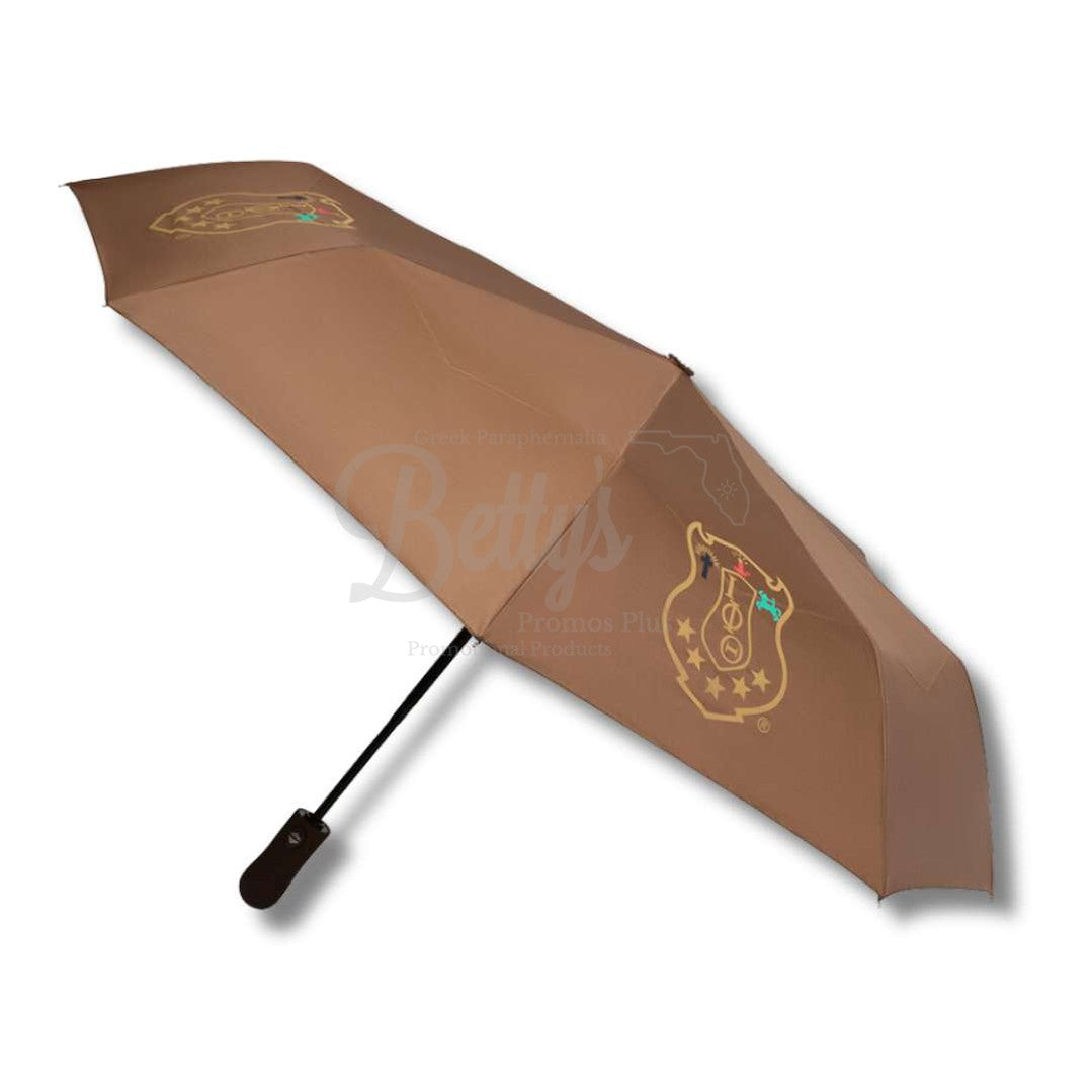 Iota Phi Theta ΙΦΘ Shield Hurricane UmbrellaBrown-Betty's Promos Plus Greek Paraphernalia