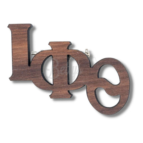 Iota Phi Theta ΙΦθ Greek Letters Wooden Lapel PinLarge-Betty's Promos Plus Greek Paraphernalia