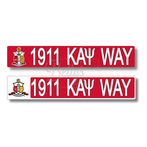 Kappa Alpha Psi 1911 ΚΑΨ Way Street Sign-Betty's Promos Plus Greek Paraphernalia