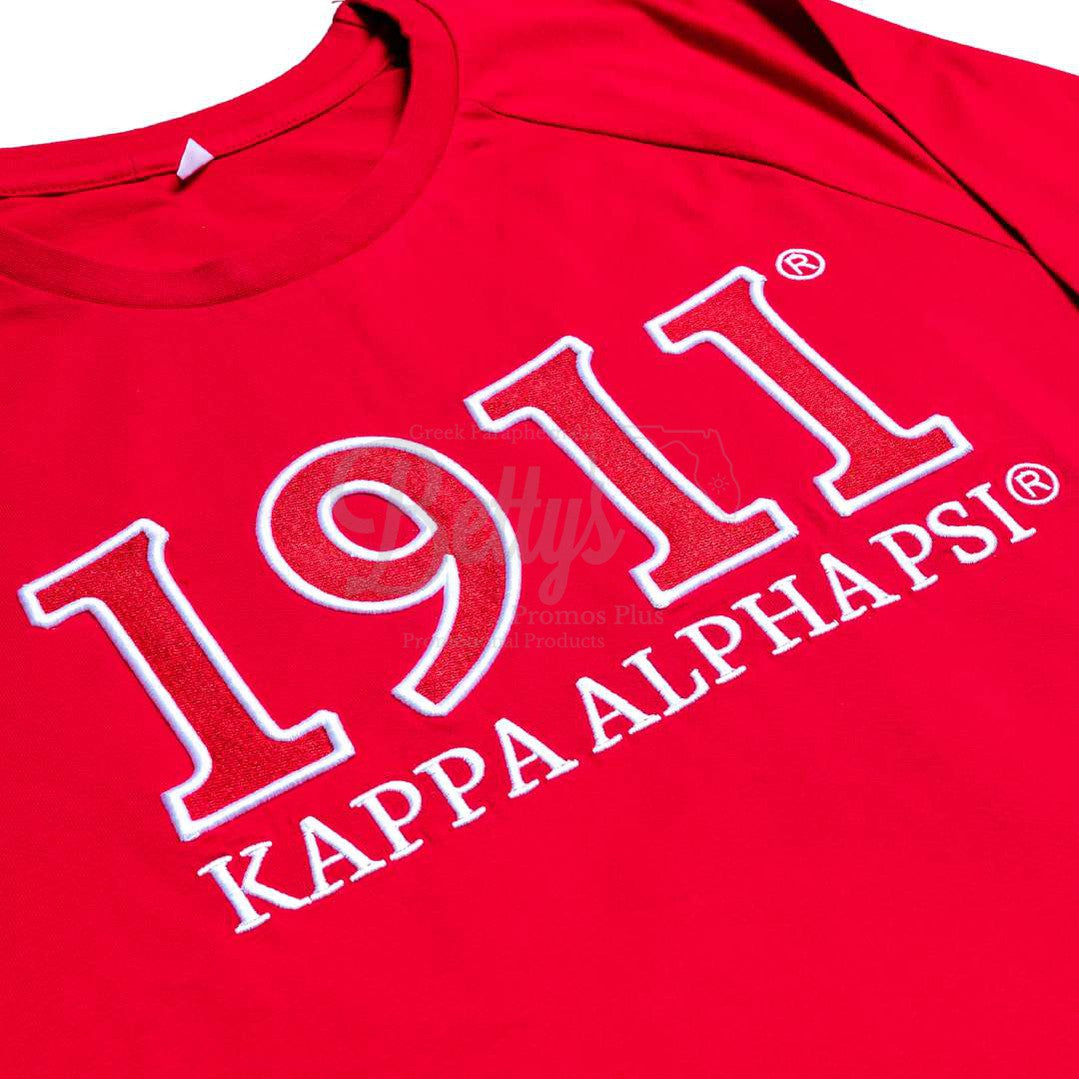 Kappa Alpha Psi ΚΑΨ 1911 Embroidered Long Sleeve T-Shirt-Betty's Promos Plus Greek Paraphernalia
