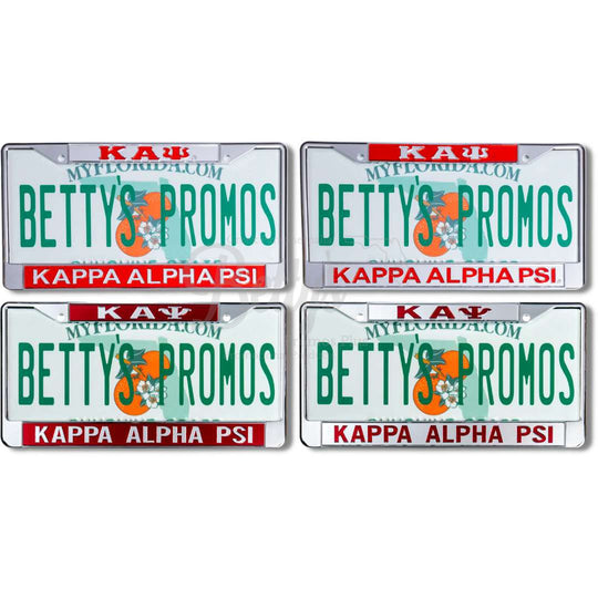 Kappa Alpha Psi ΚΑΨ Acrylic Mirror Laser Engraved Auto Tag License Plate Frame-Betty's Promos Plus Greek Paraphernalia