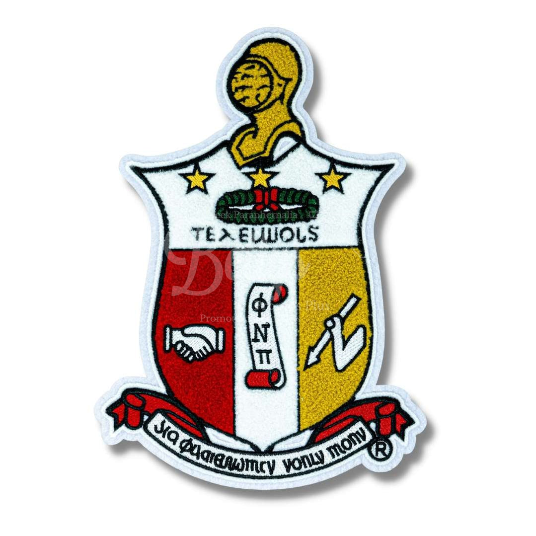 Kappa Alpha Psi ΚΑΨ Chenille Shield White Background Embroidery PatchChenille-White Background-Betty's Promos Plus Greek Paraphernalia