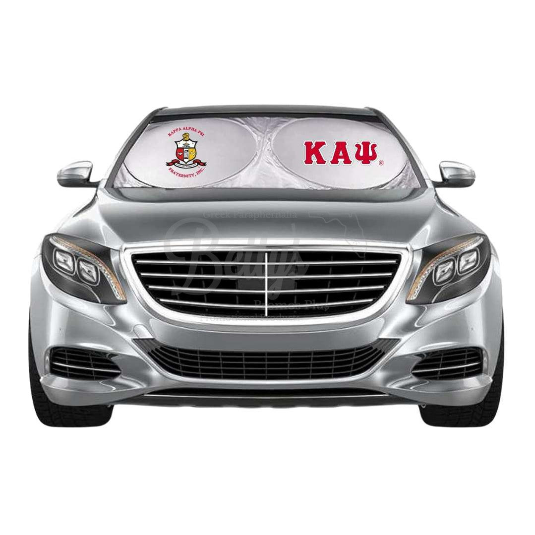 Kappa Alpha Psi ΚΑΨ Collapsible Car Sun Shade with PouchRed-Betty's Promos Plus Greek Paraphernalia