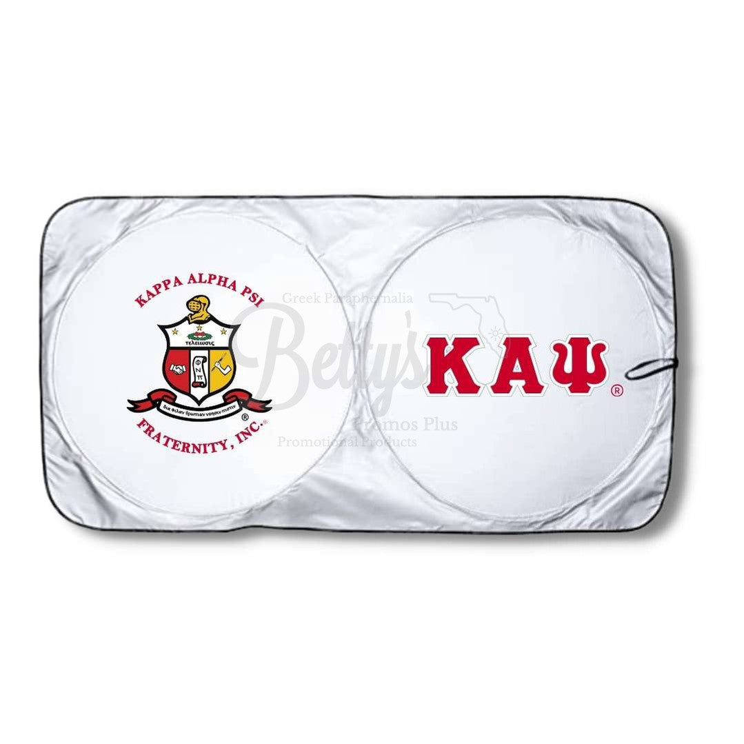 Kappa Alpha Psi ΚΑΨ Collapsible Car Sun Shade with PouchRed-Betty's Promos Plus Greek Paraphernalia