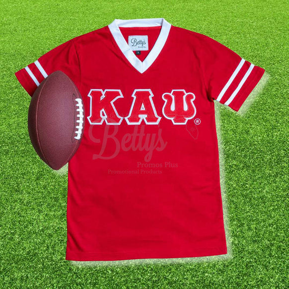 Kappa Alpha Psi ΚΑΨ Double Stitched Appliqué Embroidered Jersey T-Shirt-Betty's Promos Plus Greek Paraphernalia