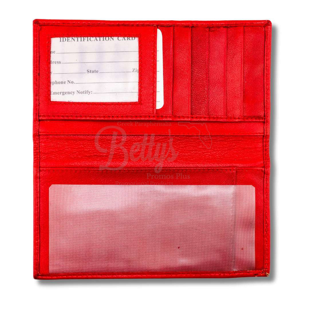 Kappa Alpha Psi ΚΑΨ Embossed Leather Checkbook Holder Wallet-Betty's Promos Plus Greek Paraphernalia