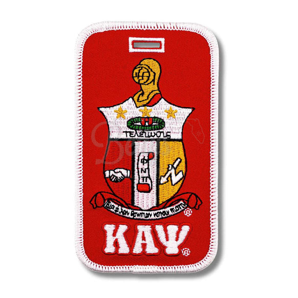 Kappa Alpha Psi ΚΑΨ Embroidered Luggage TagShield-Betty's Promos Plus Greek Paraphernalia