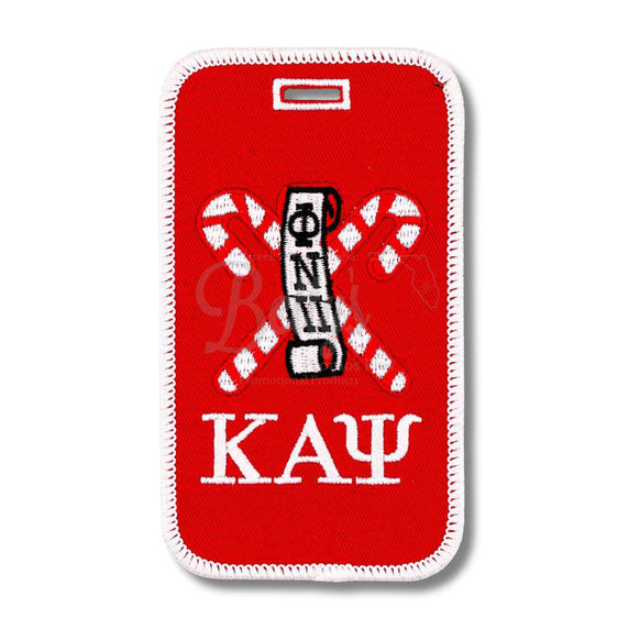 Kappa Alpha Psi ΚΑΨ Embroidered Luggage TagCanes-Betty's Promos Plus Greek Paraphernalia