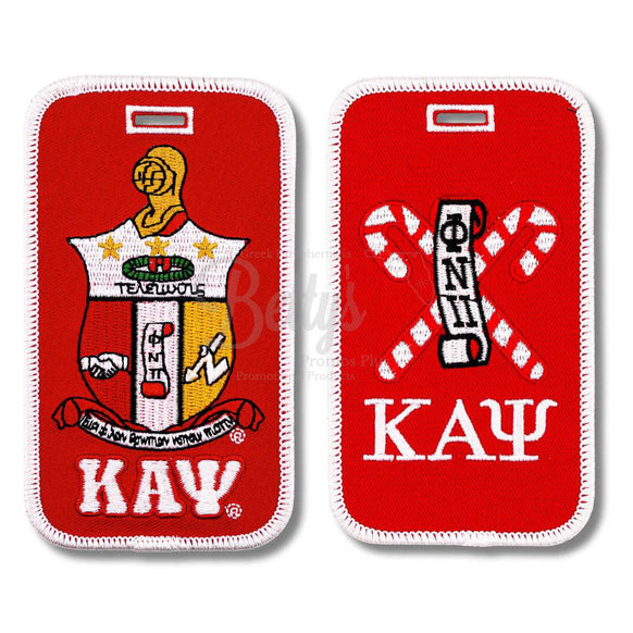 Kappa Alpha Psi ΚΑΨ Embroidered Luggage Tag-Betty's Promos Plus Greek Paraphernalia