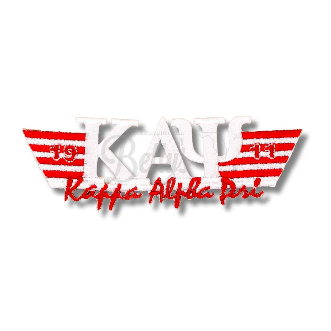 Kappa Alpha Psi ΚΑΨ Flight Embroidered PatchWhite-Betty's Promos Plus Greek Paraphernalia