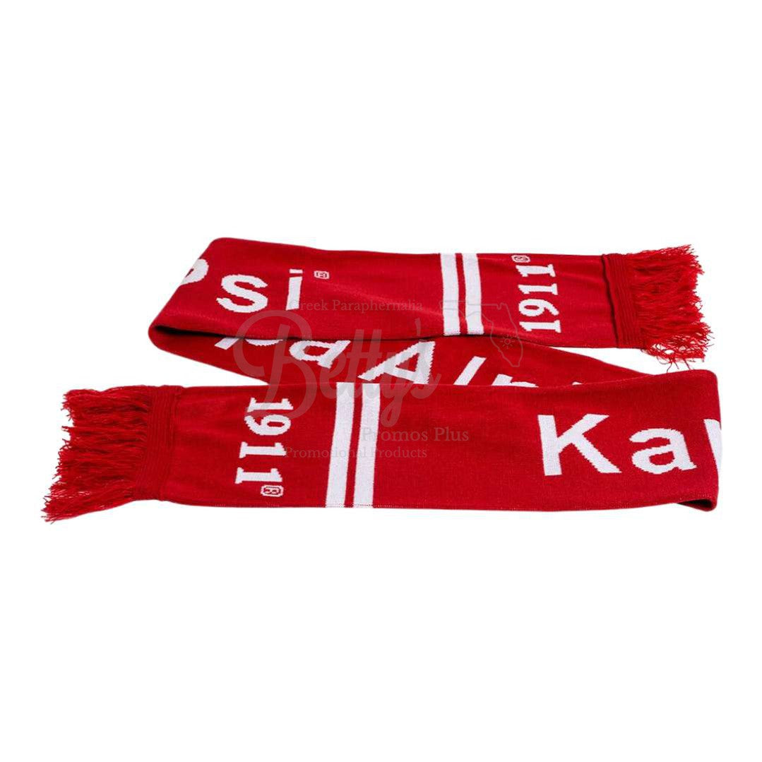 Kappa Alpha Psi ΚΑΨ Fraternity Knit ScarfRed-Betty's Promos Plus Greek Paraphernalia