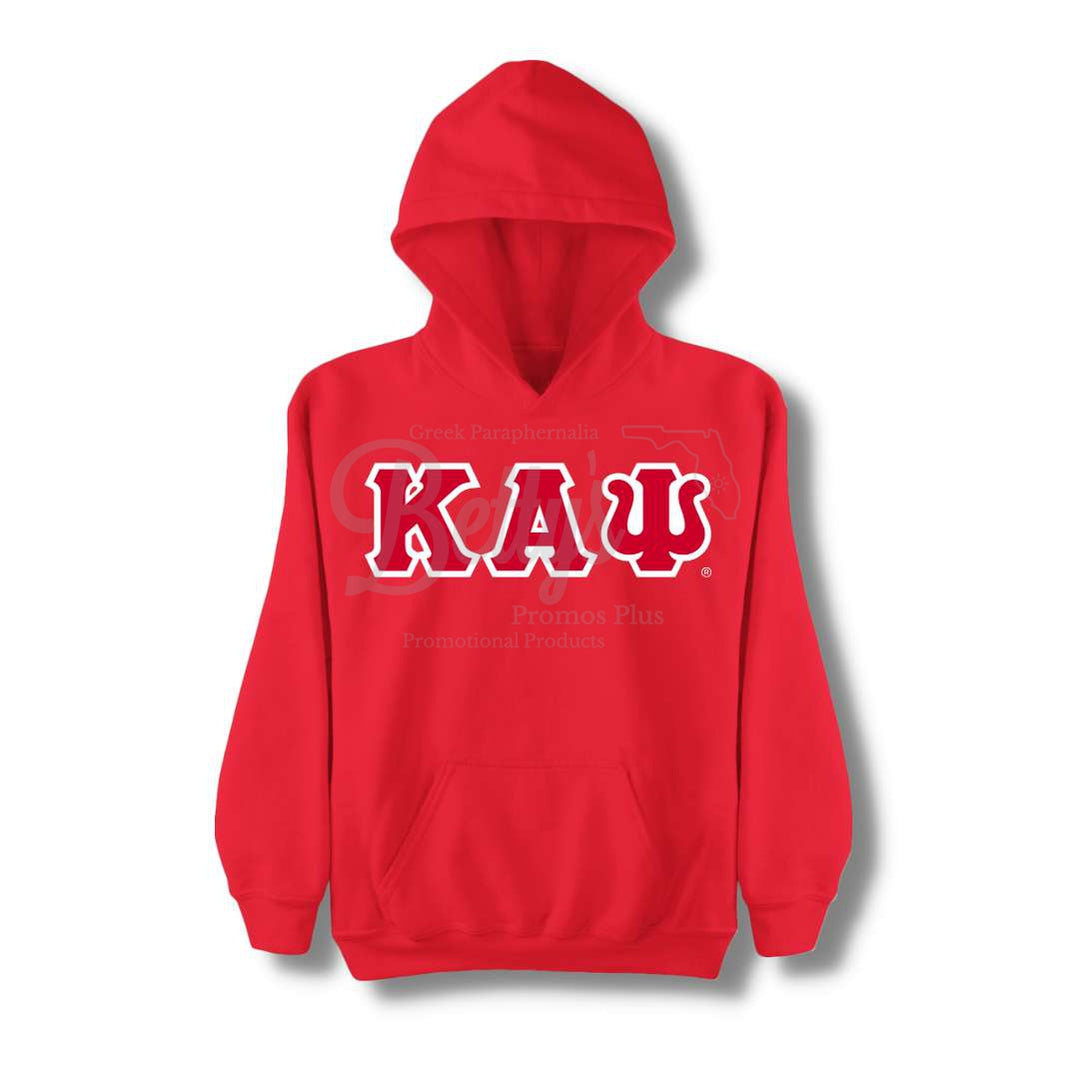 Kappa – Psi Letter Double-Stitched Promos Betty\'s Plus, LLC ΚΑΨ Greek Alpha Embroidered Hoodie